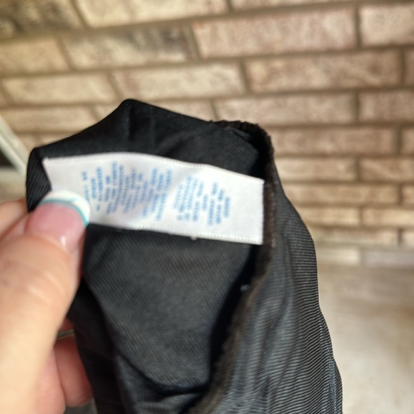 Nos Vintage Olga M Body silk black nylon Full Gown Sweep Oldstock - Picture 3 of 11